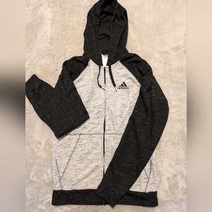 Adidas men's hoodie grey baseball style sz small